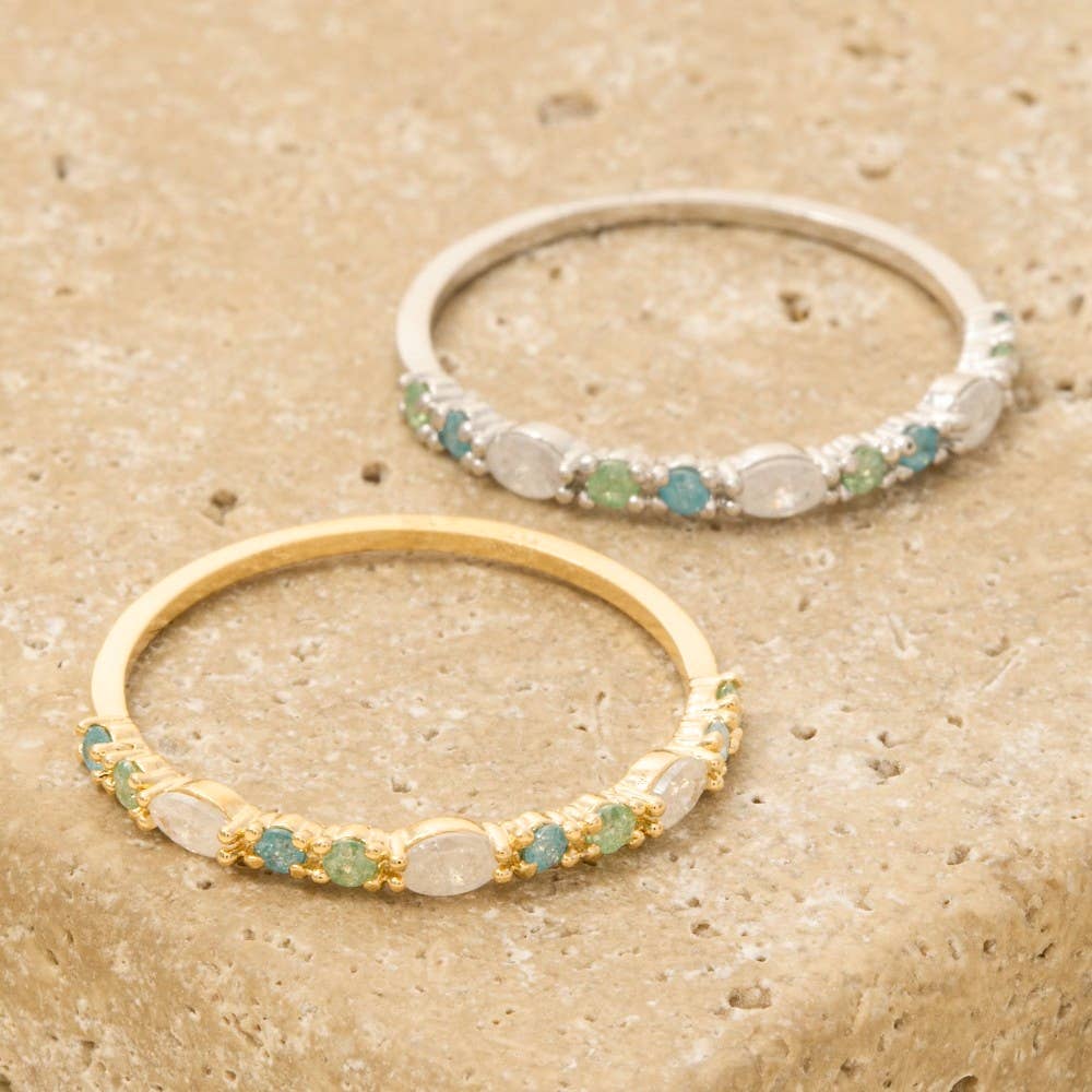 Assorted Cz Gold Dipped Ring