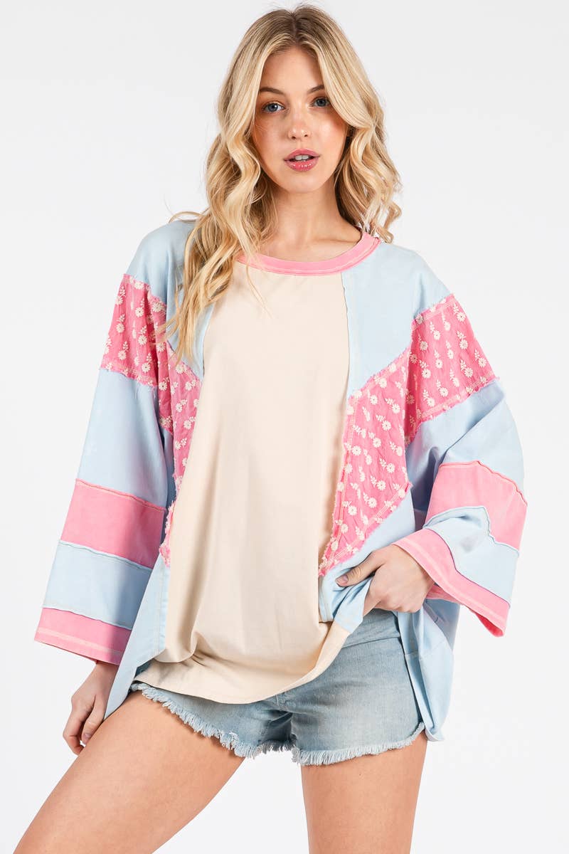 Cotton Candy Patchwork Top