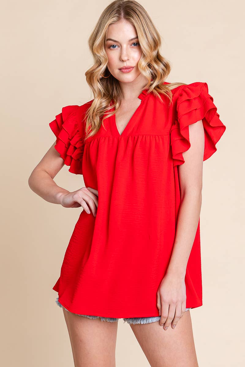 Bold & Beautiful Ruffle Top