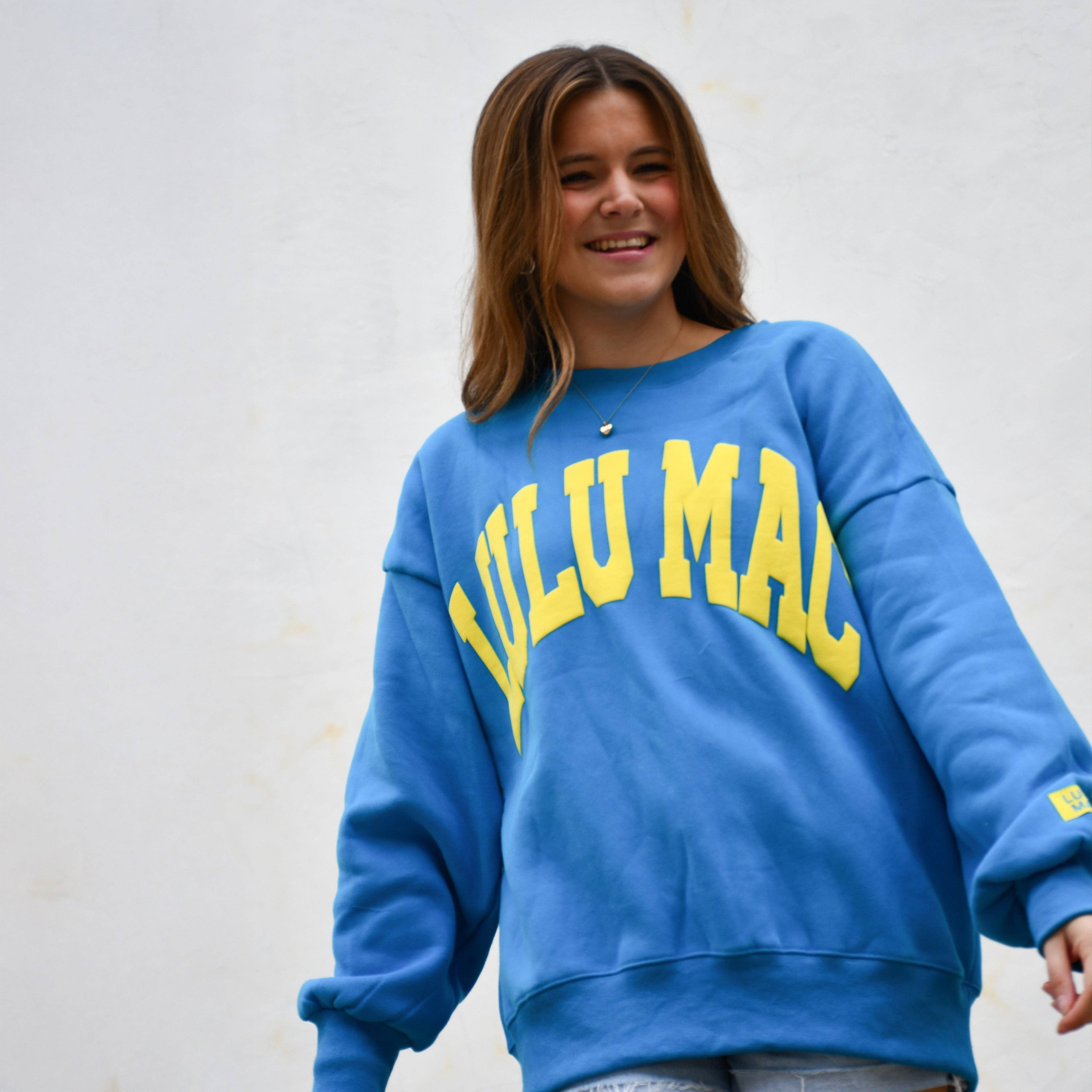 Lulu Mac Blue/Yellow Puff Sweatshirt