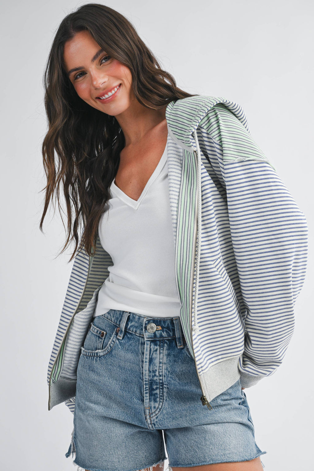 Coastal Breeze Zip Hoodie