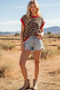 Leopard Knit Sweater Top