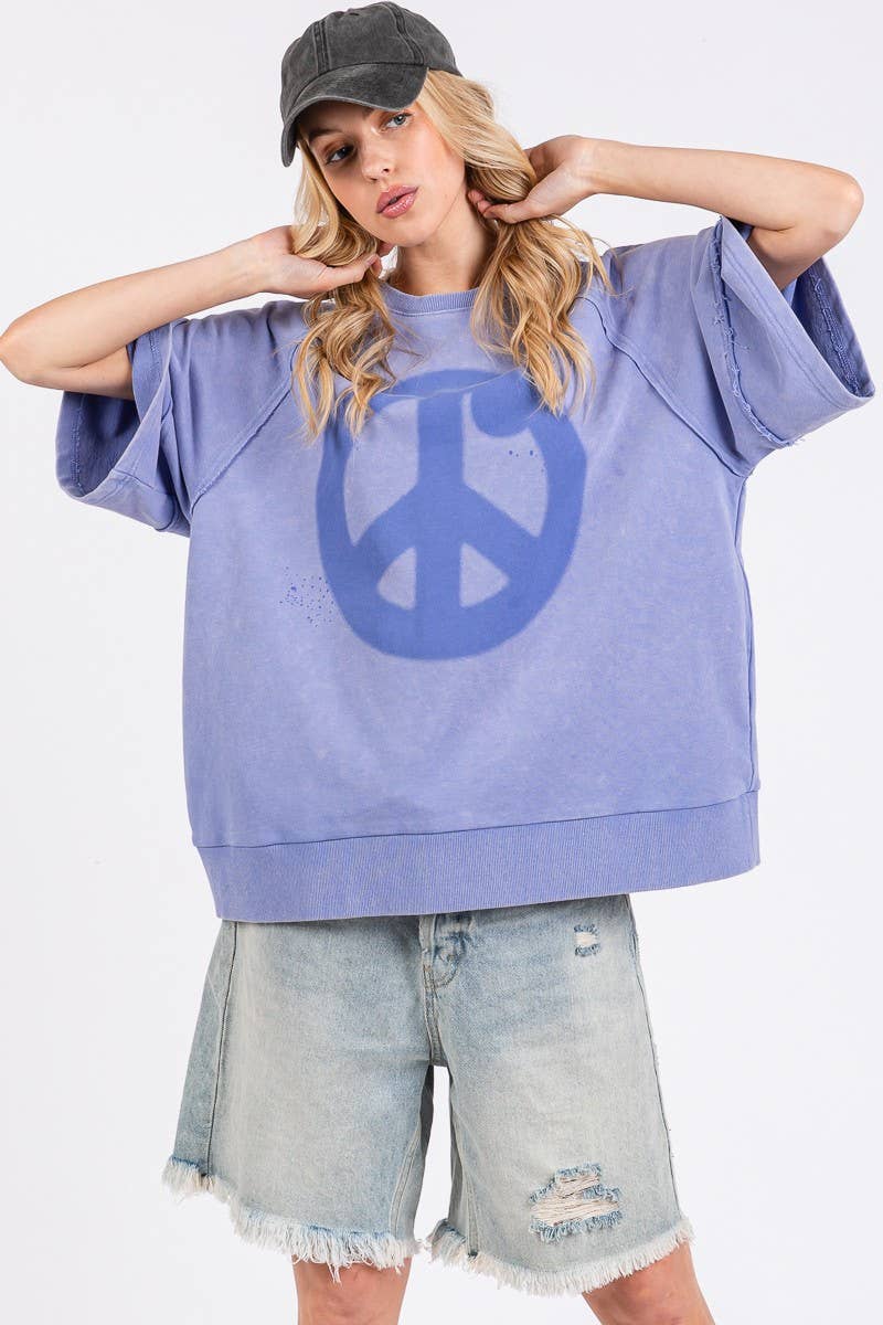 Peace & Easy Mineral Wash Terry Top