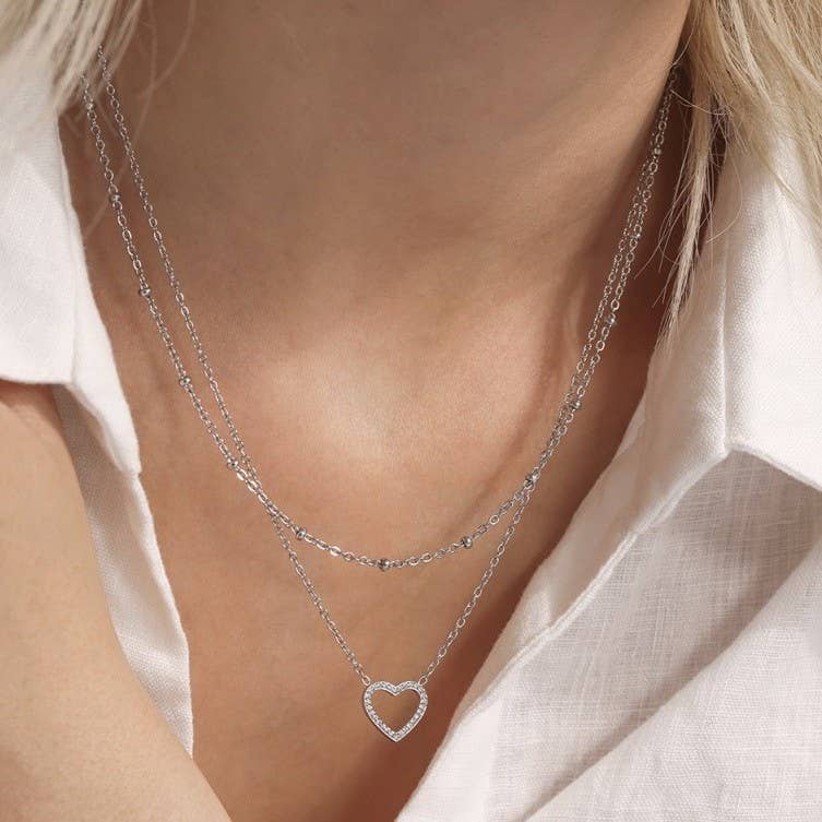 The Forever Yours Layered Heart Necklace