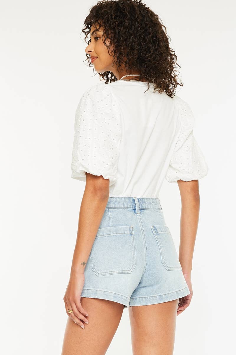 The Everyday A-Line Denim Shorts – KanCan