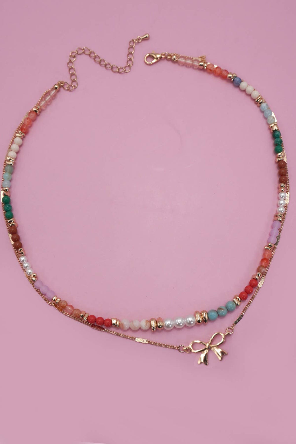 The Beaded Bliss Bow Necklace