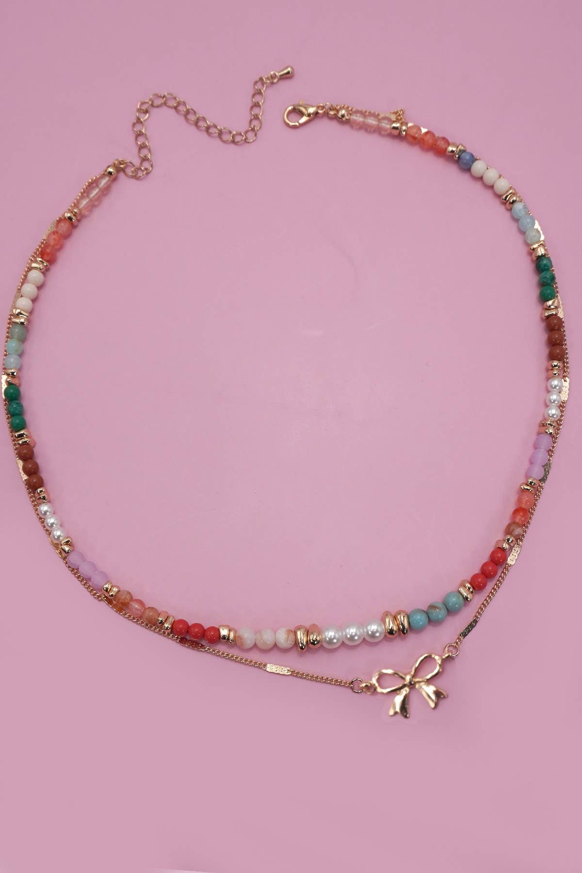 The Beaded Bliss Bow Necklace