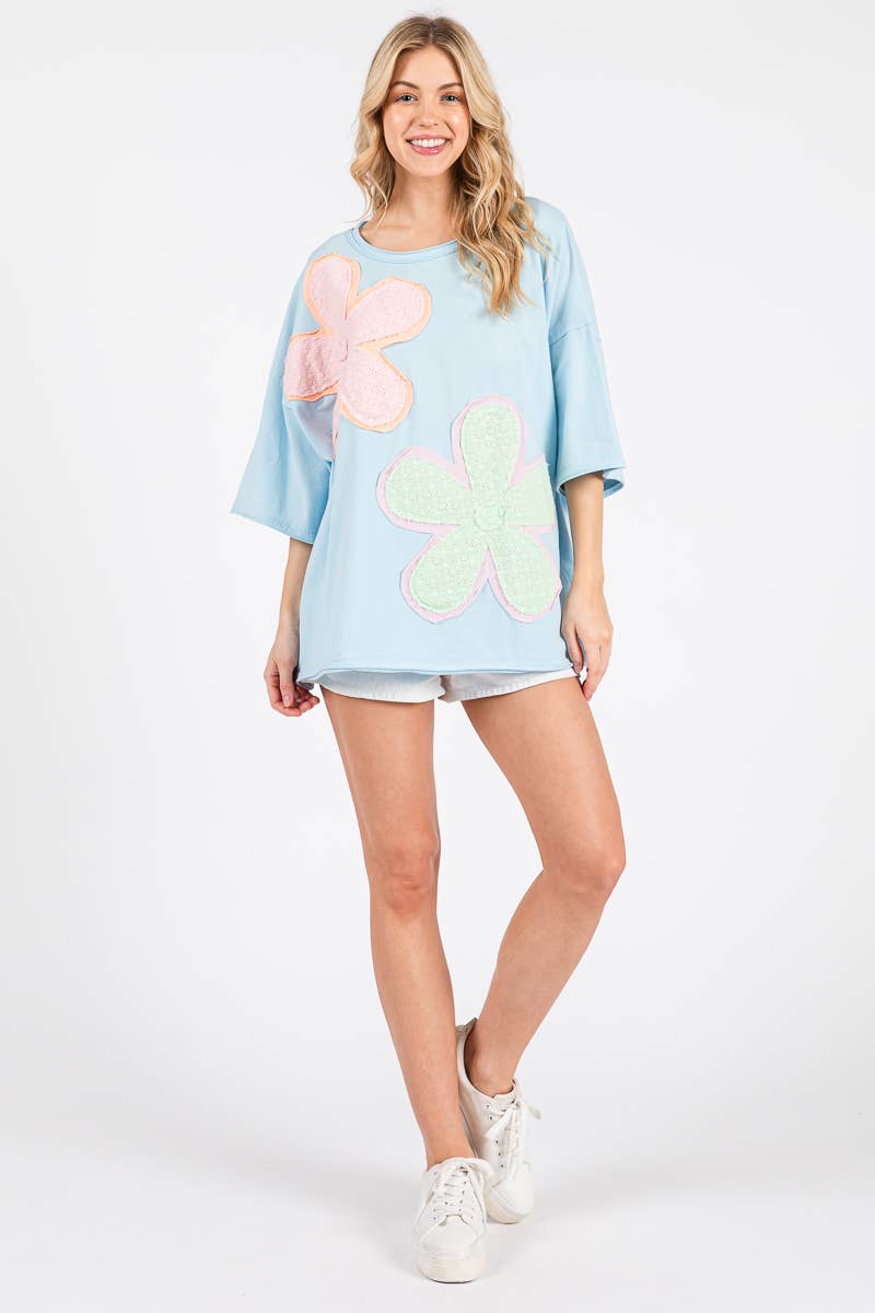 Desert Bloom Patchwork Oversized Tee