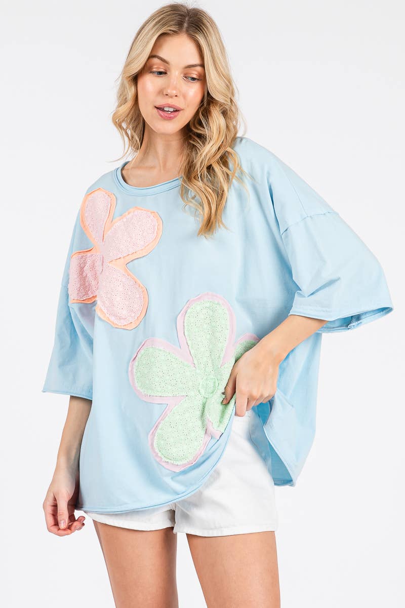 Desert Bloom Patchwork Oversized Tee