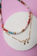 The Beaded Bliss Bow Necklace
