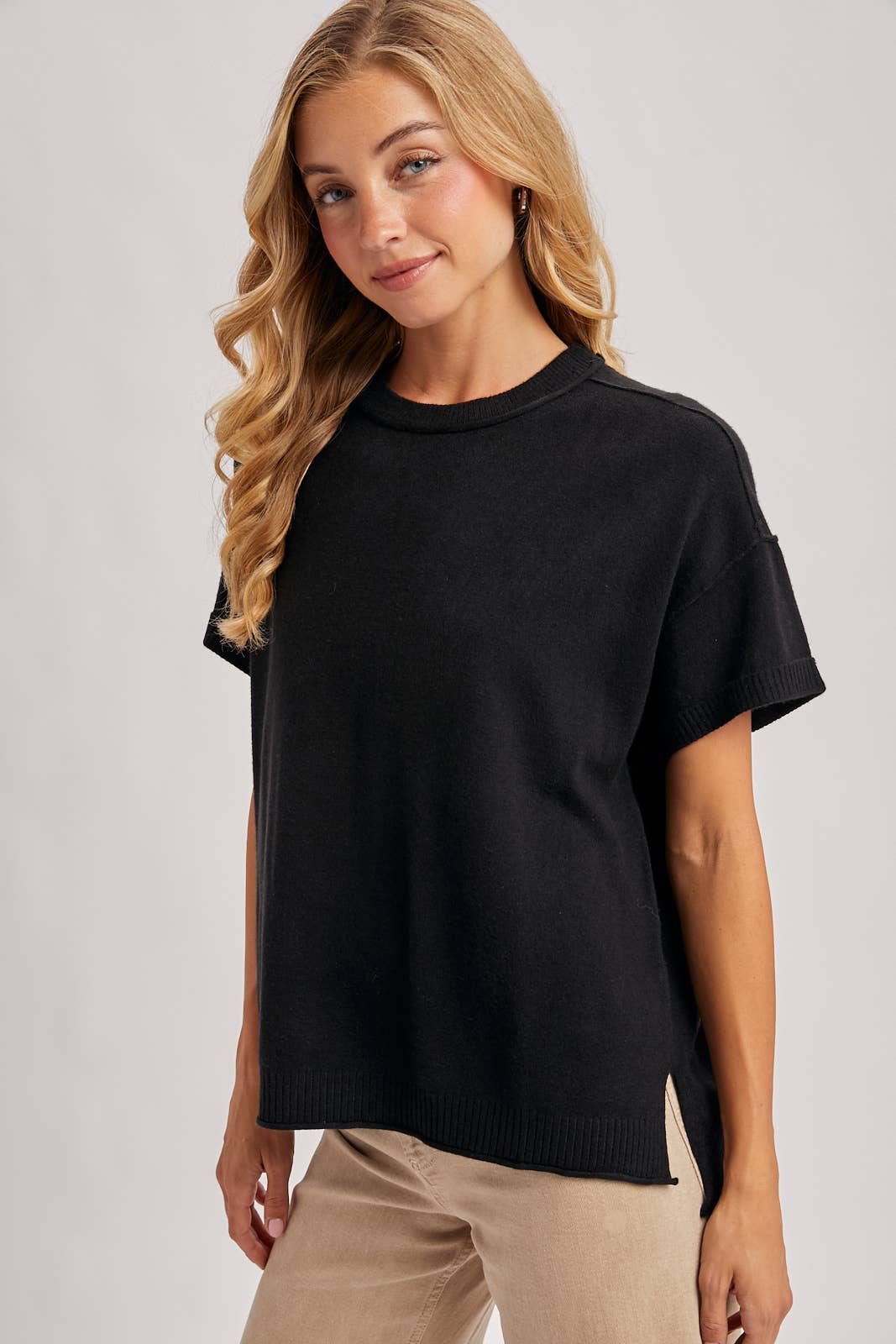 Crew Neck Knit Tee