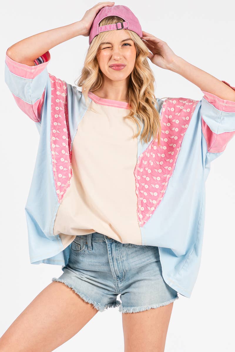 Cotton Candy Patchwork Top