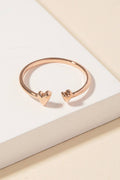 Double Heart Open Ring Rose Gold