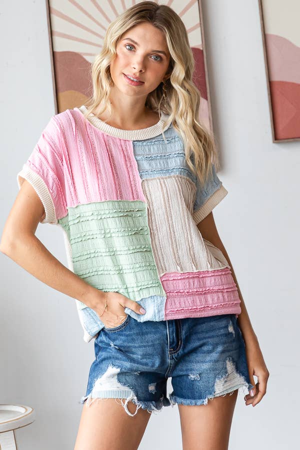 The Sweet Spring Patchwork Top