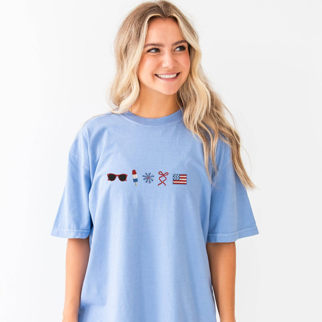 All-American Icons Embroidered Tee