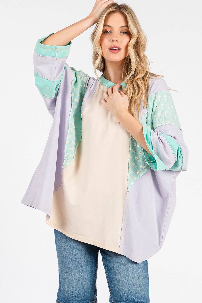 Cotton Candy Patchwork Top