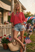 Freedom Stripe Relaxed Tee