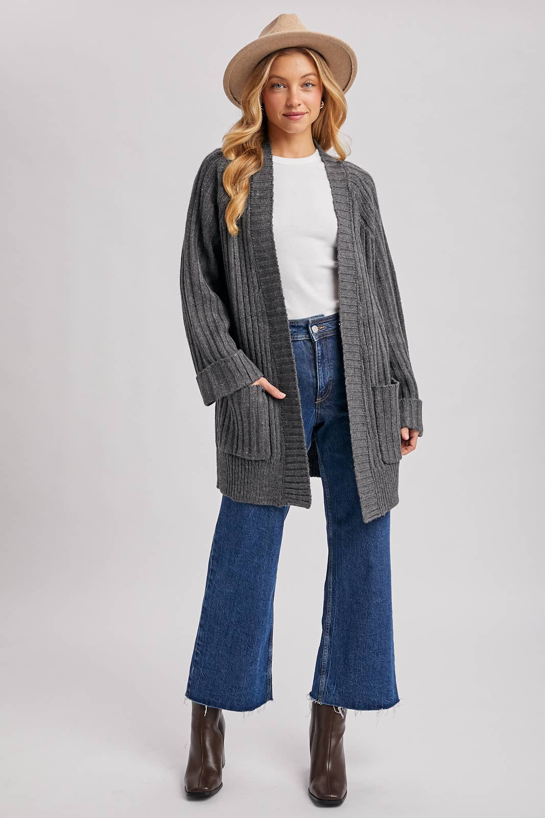 The Cozy Longline Pocket Cardigan