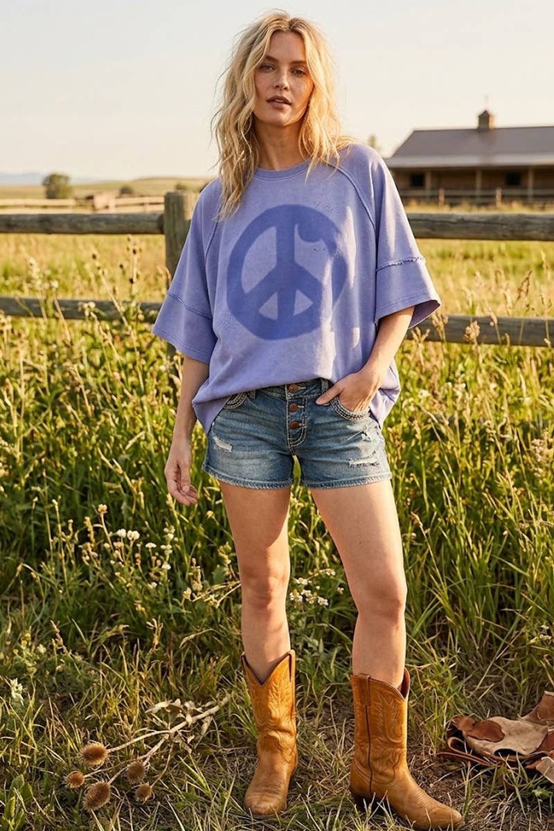 Peace & Easy Mineral Wash Terry Top