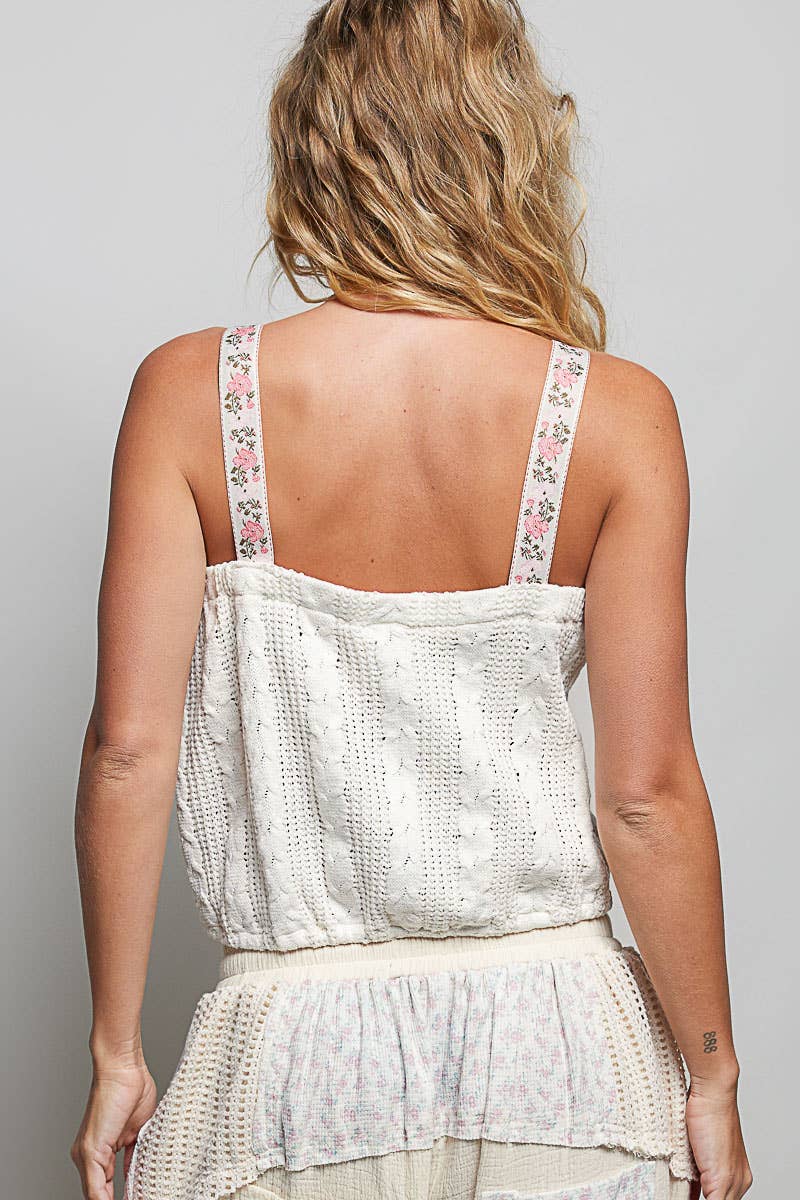 Coastal Cable Knit Crop