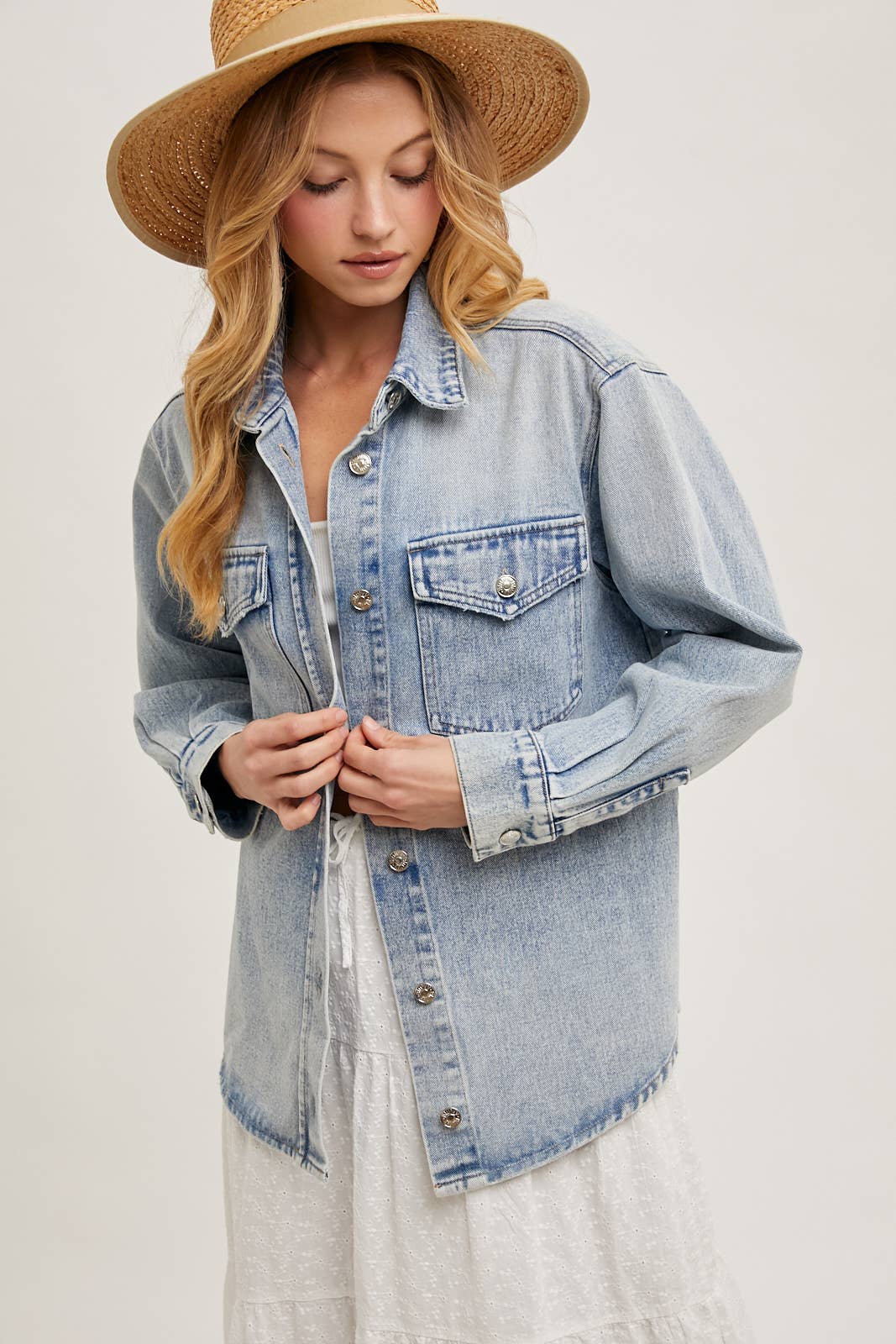 The Classic Washed Denim Shacket
