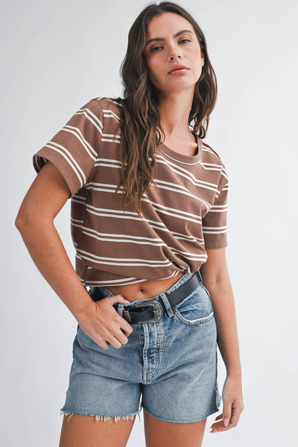 Coffee Break Stripe Tee