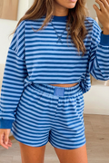 Blue Skies Stripe Lounge Set
