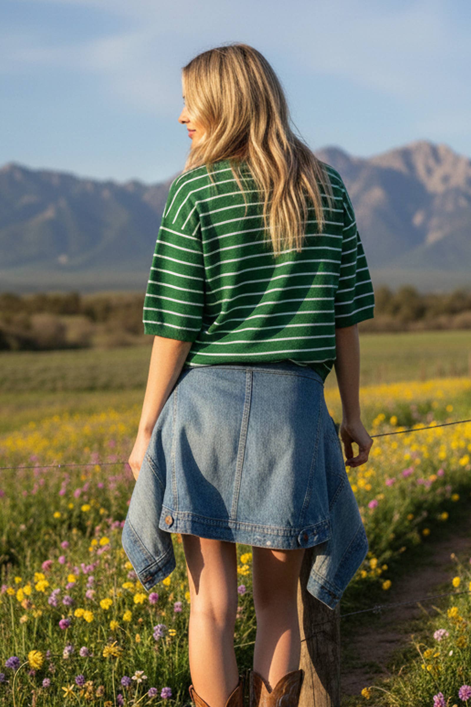 Freedom Stripe Relaxed Tee
