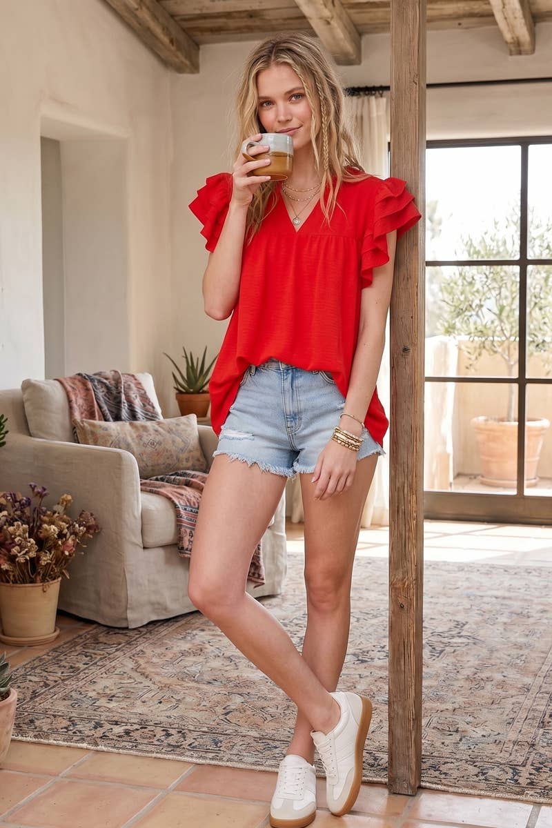 Bold & Beautiful Ruffle Top