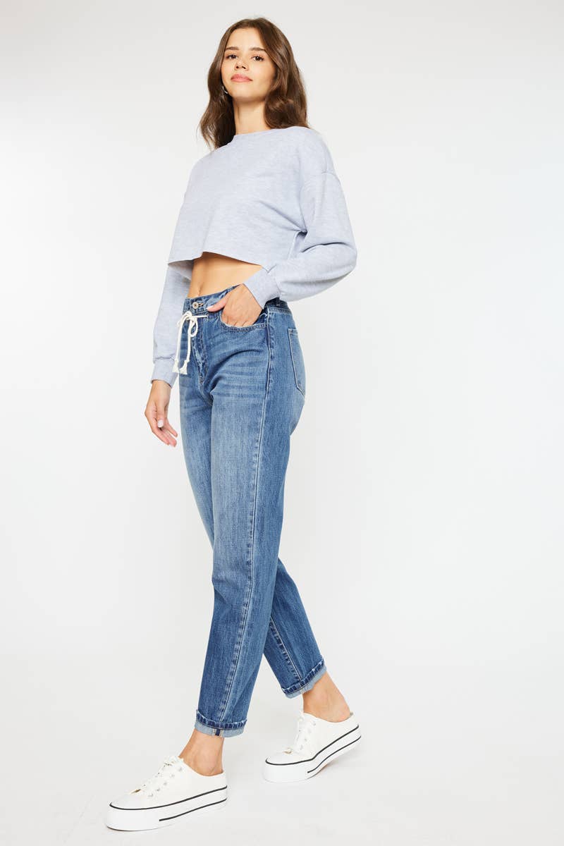 The Weekend Slouch Drawstring Jeans KanCan