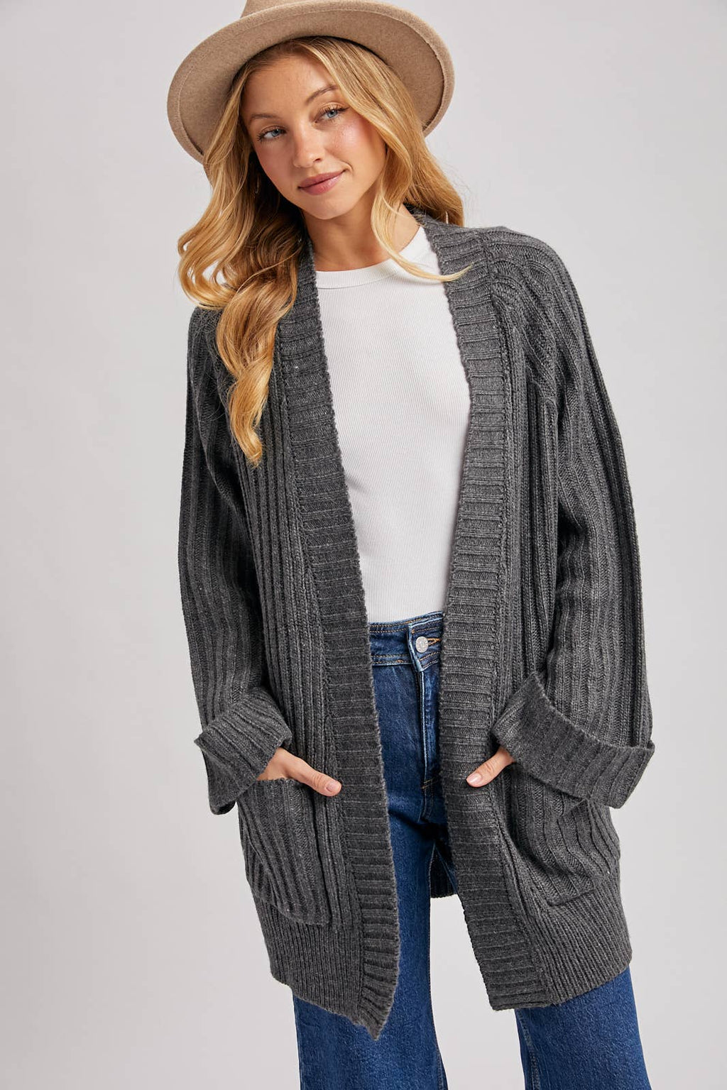 The Cozy Longline Pocket Cardigan