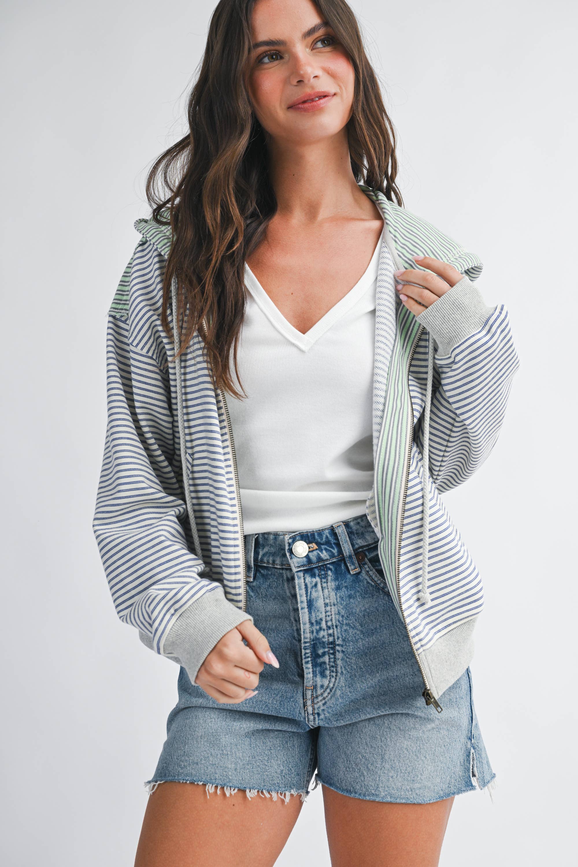 Coastal Breeze Zip Hoodie