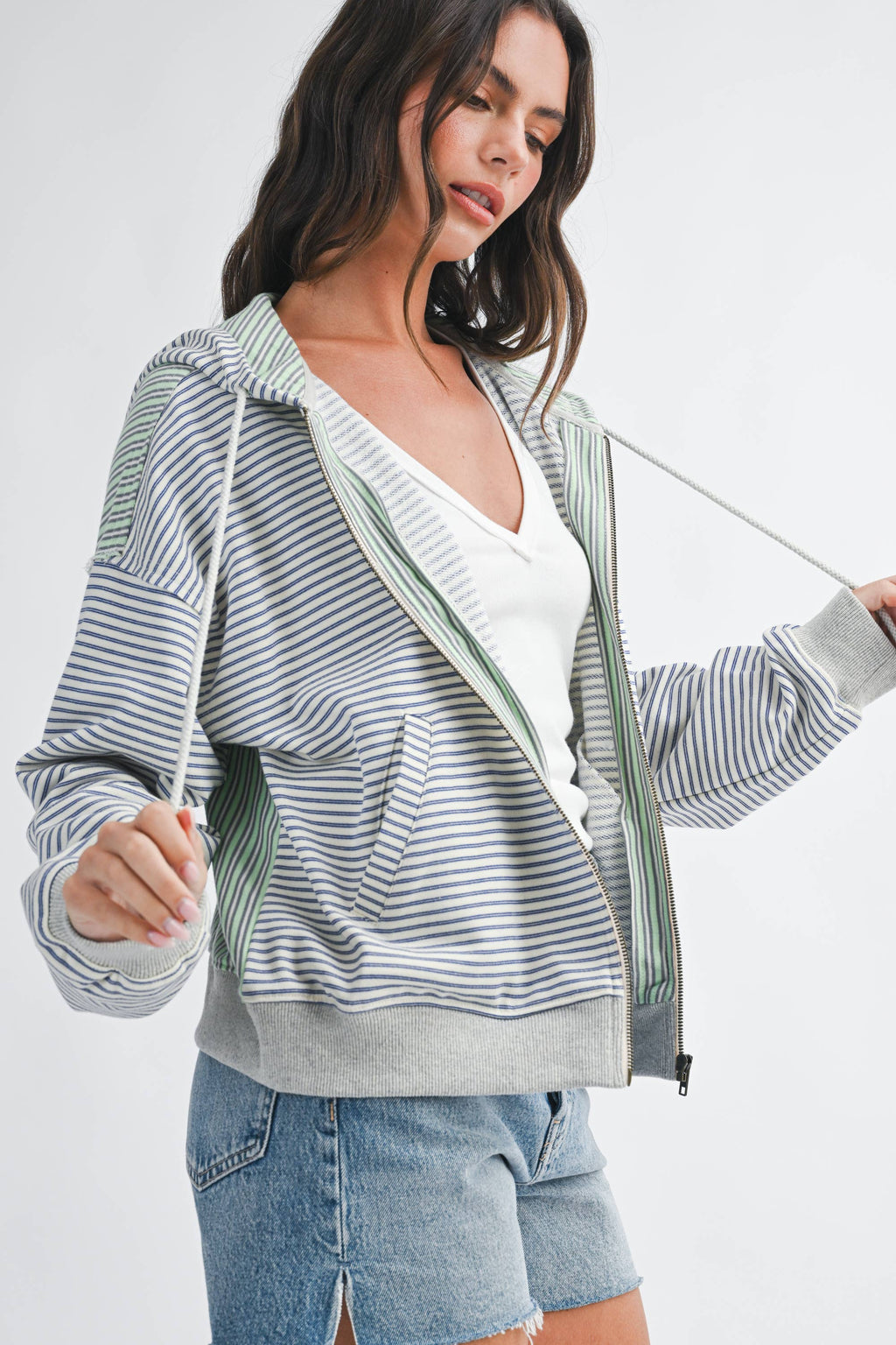 Coastal Breeze Zip Hoodie