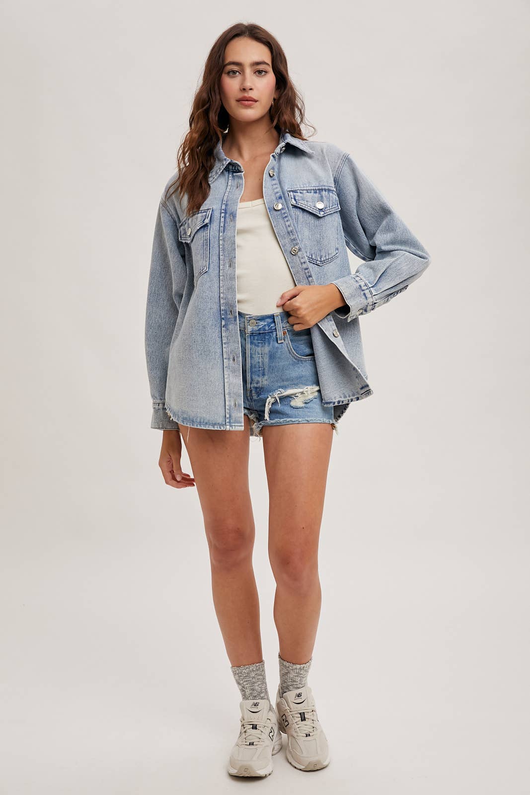 The Classic Washed Denim Shacket