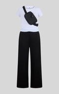 Side Ruched Wide-Leg Pant Set - Youth