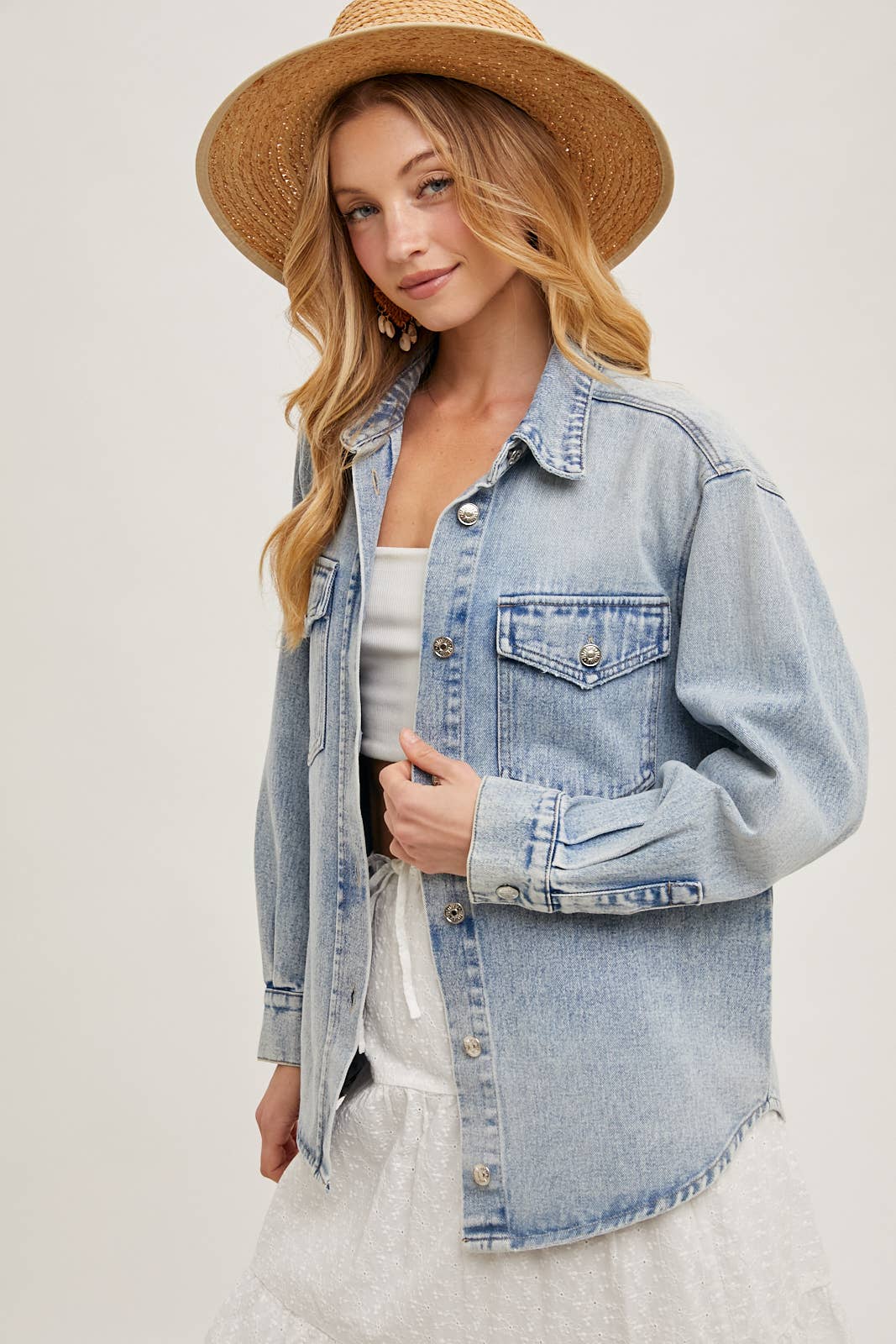 The Classic Washed Denim Shacket