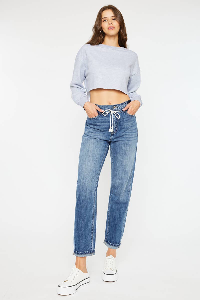 The Weekend Slouch Drawstring Jeans KanCan