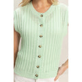 Easy Layer Ribbed Button Tank