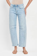 Everyday Light Wash Barrel Denim by Flying Monkey (cropped)