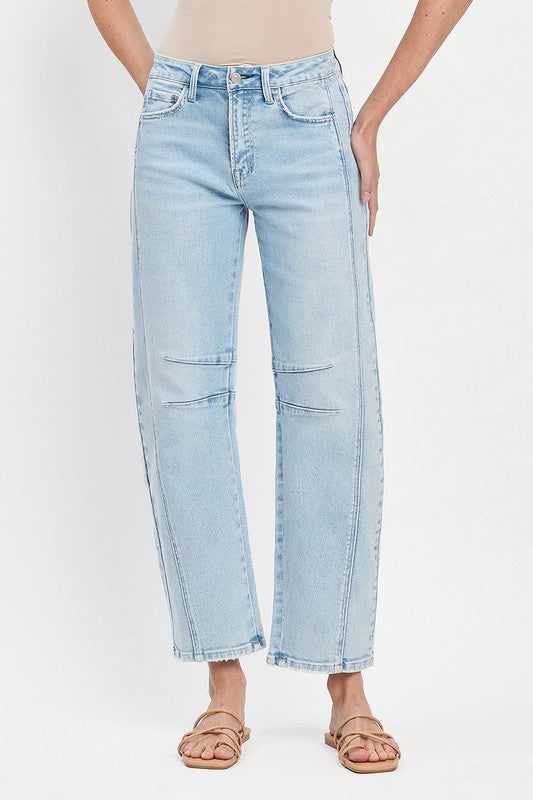 Everyday Light Wash Barrel Denim by Flying Monkey (cropped)