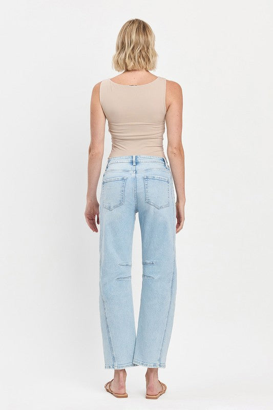 Everyday Light Wash Barrel Denim by Flying Monkey (cropped)