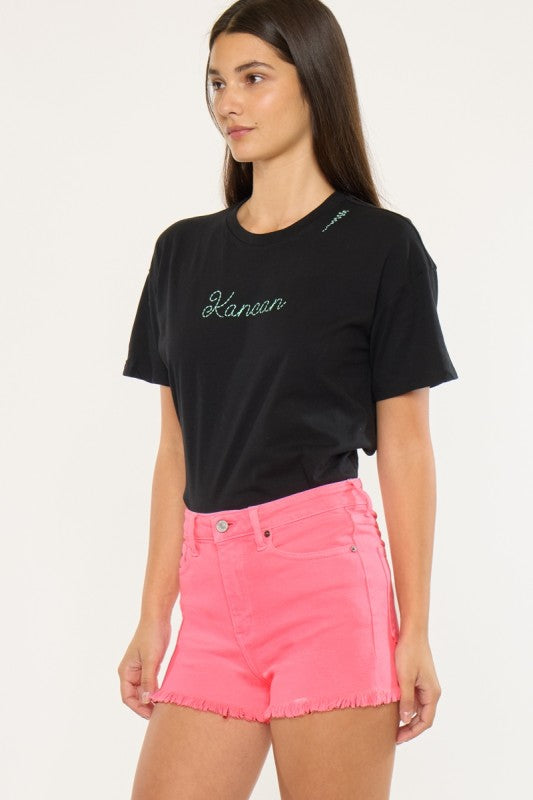 The Pop of Pink High Rise Shorts KanCan