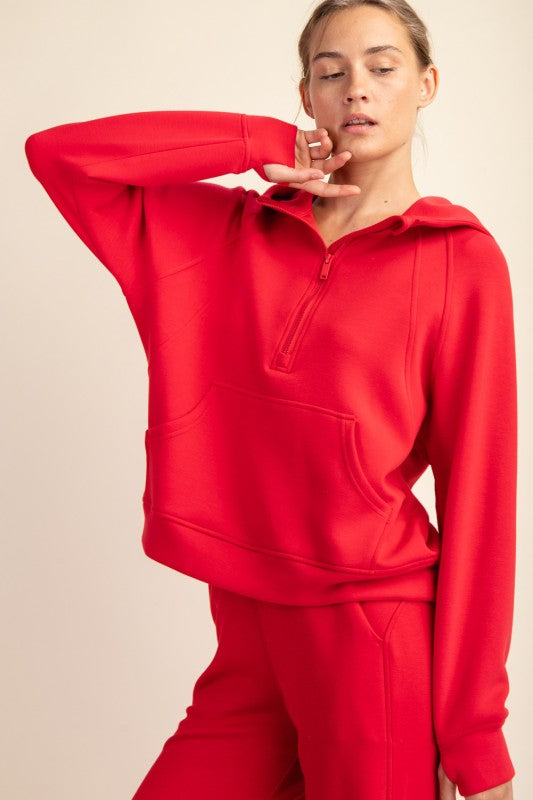 Everyday Luxe Scuba Zip Hoodie