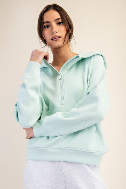 Everyday Luxe Scuba Zip Hoodie