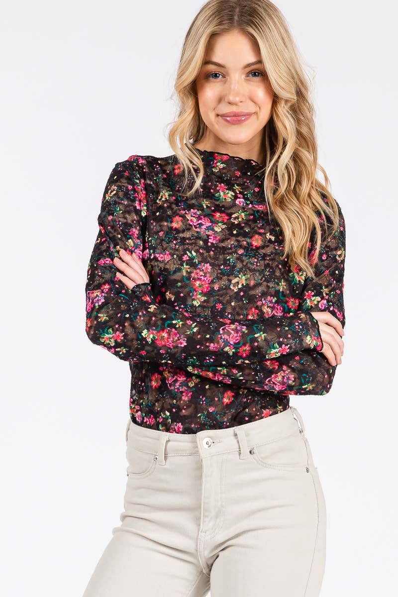 Scarlet Lace Bloom Top