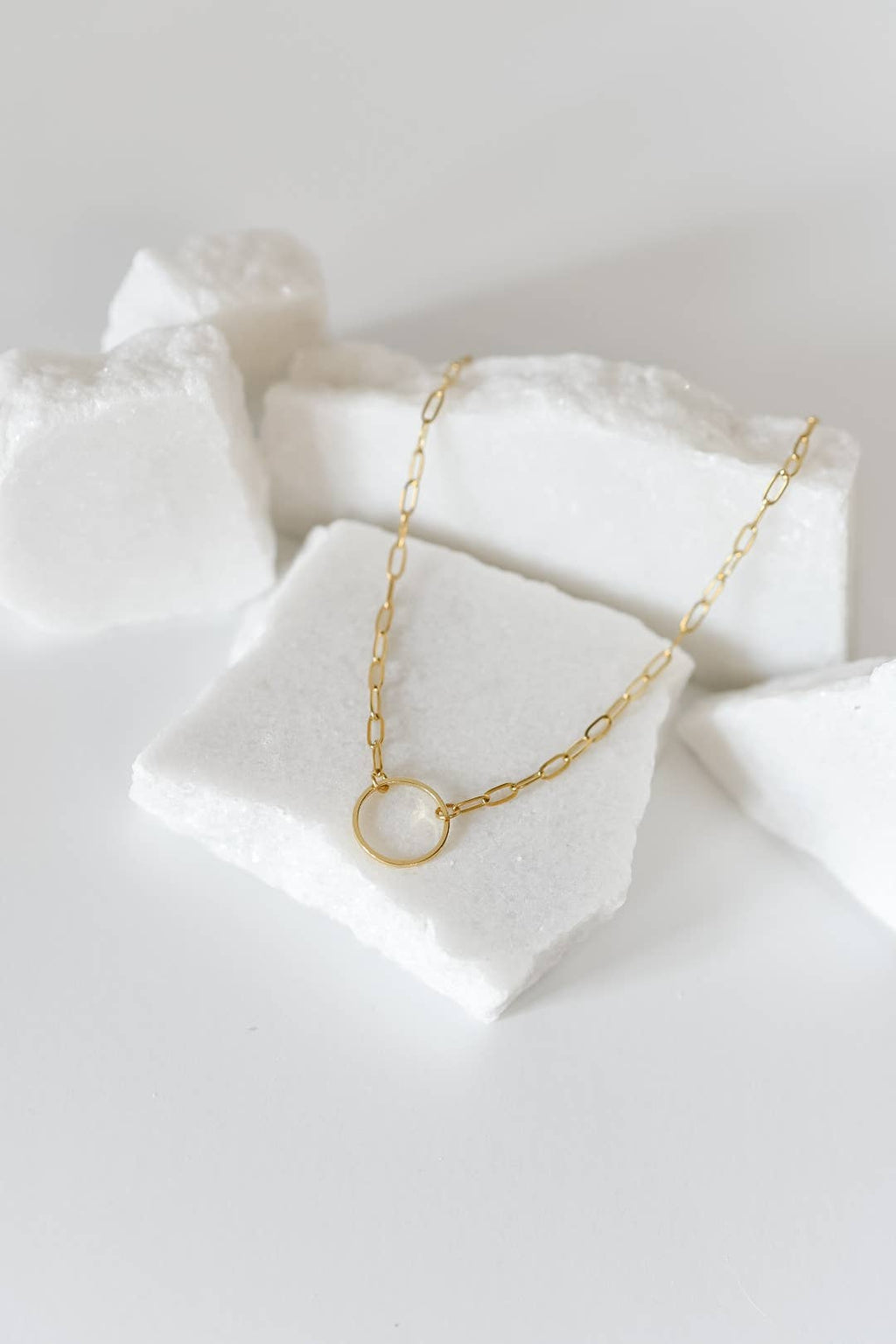 The Rhodes Gold Paperclip Chain Necklace