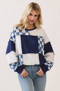 The Sweet Check Patchwork Sweater