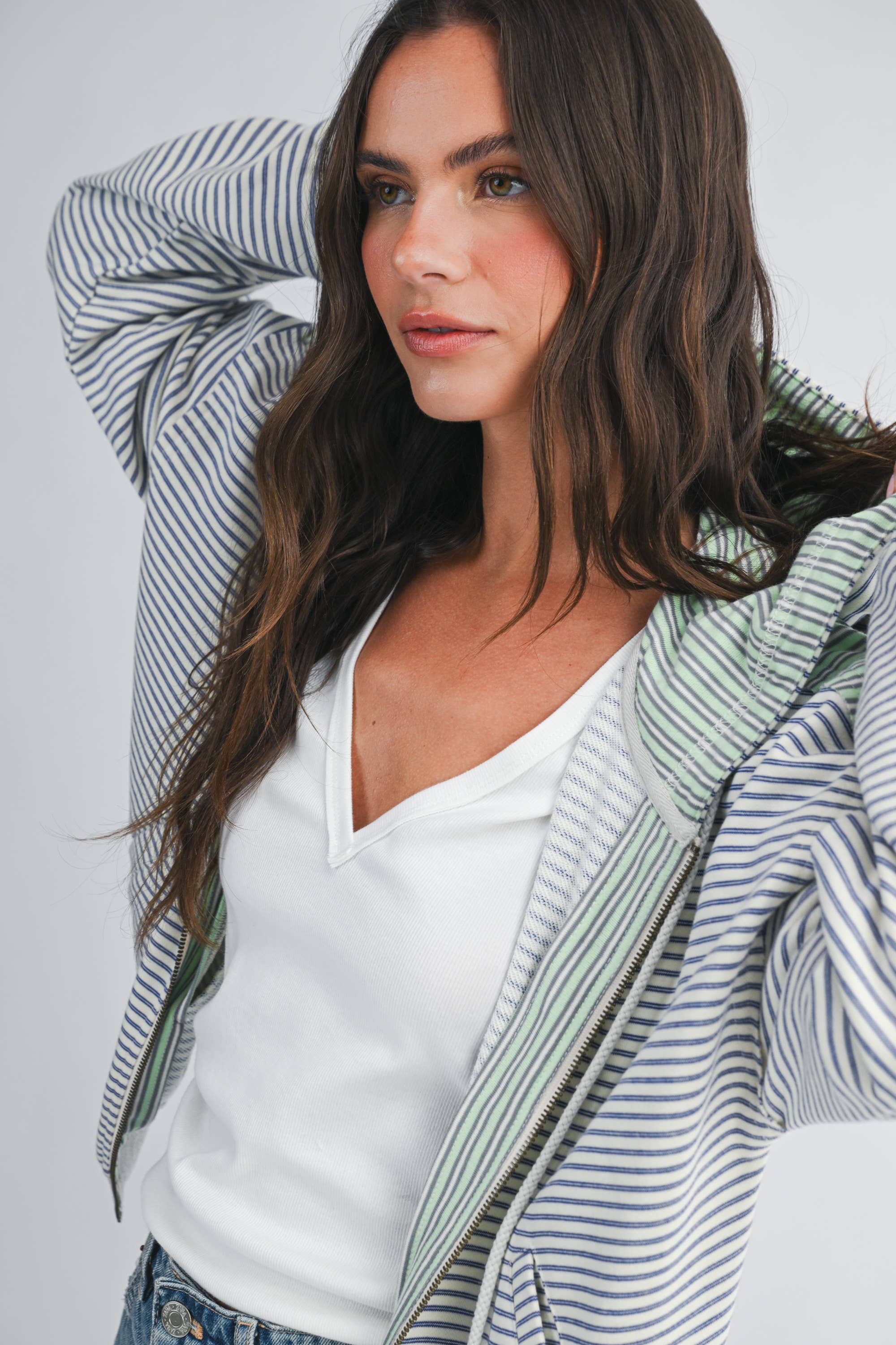 Coastal Breeze Zip Hoodie
