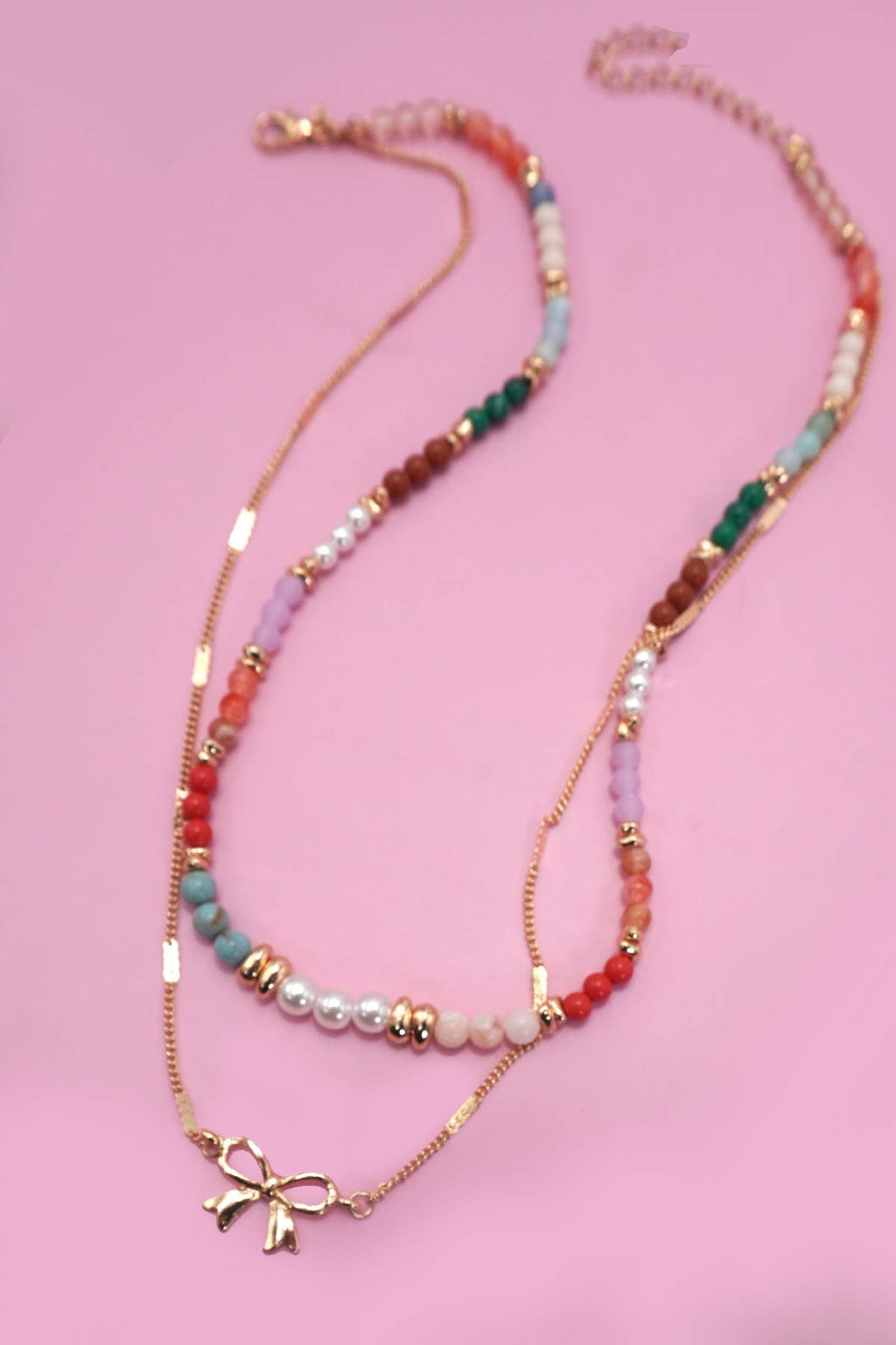 The Beaded Bliss Bow Necklace