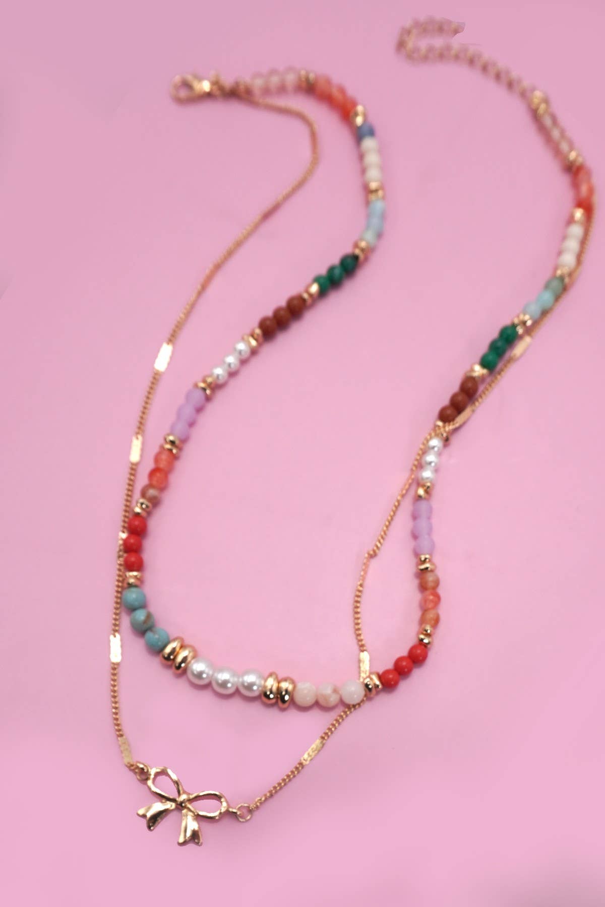 The Beaded Bliss Bow Necklace